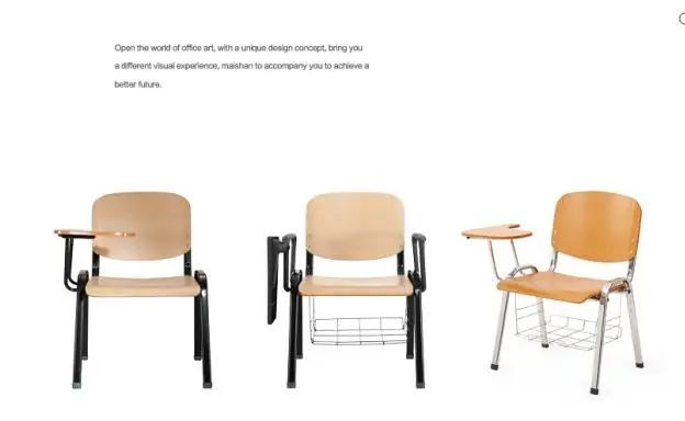 School training foldable chair study chair for adults student student chair with writing pad