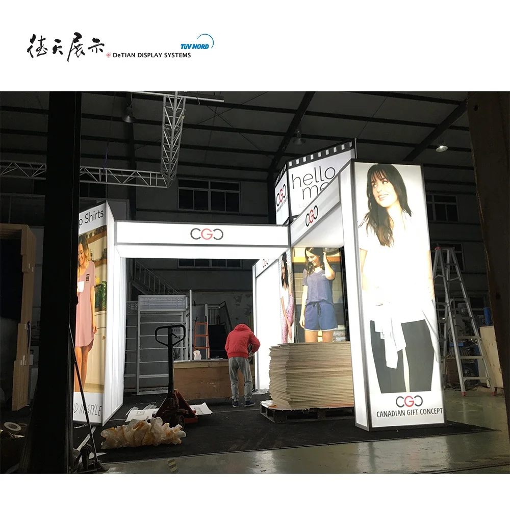 New design fabric show display fold up standard modular exhibition booth fair stand design 3*3