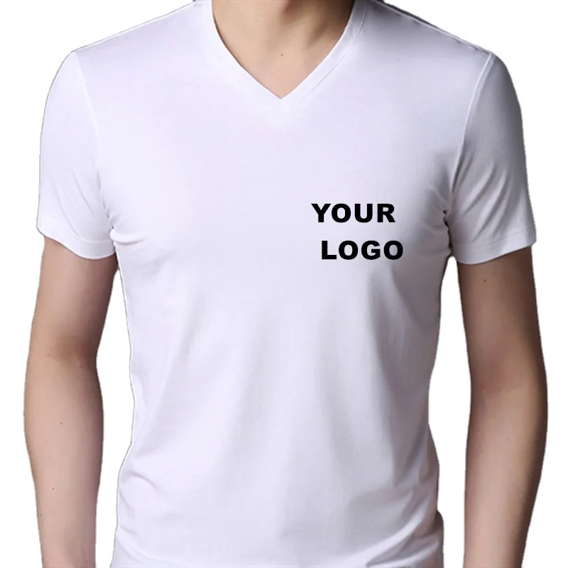 
sbamy Customized print bamboo fiber white black blank plain t-shirt 