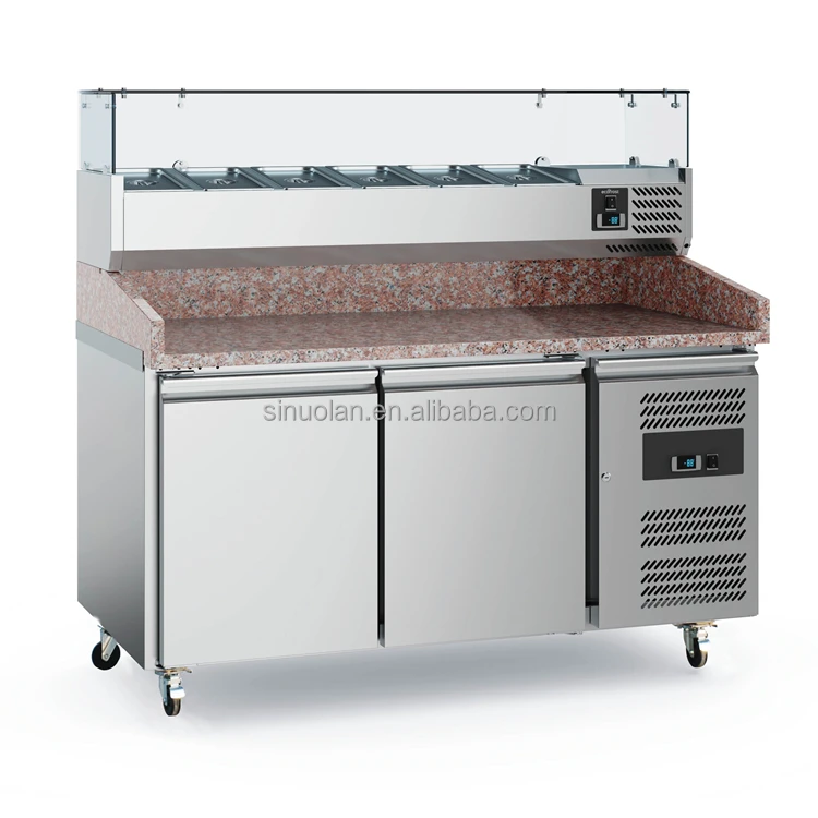 Salad Bar Pizza Work Table/prep Pizza Counter Refrigerator/pizza Refrigerated Table Bench