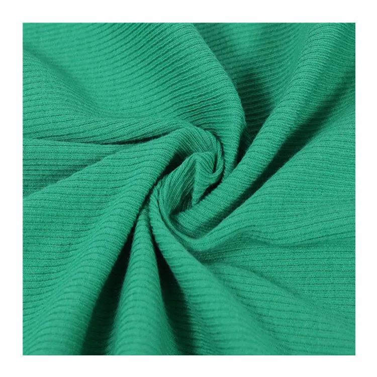 
Soft Touch Lenzing Modal Combed Cotton Spandex Fabric Knit 2x2 Rib Knit Fabric 