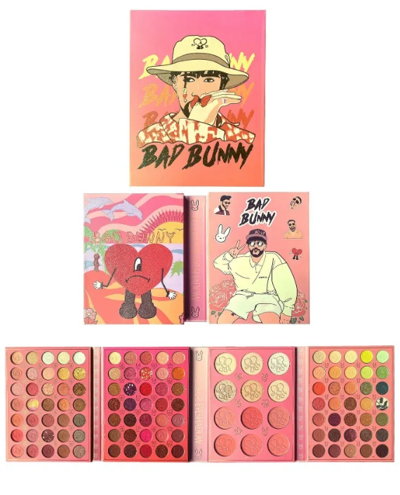 117 color palette Ultramo Style makeup palettes 4 Pages bad Bunny palette Long Lasting high pigment eyeshadow  sombra de ojos