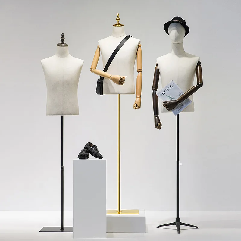 Fashion Half Body Mannequins Dummy Torso Clothes Display Male Mannequin for Display Mannequins