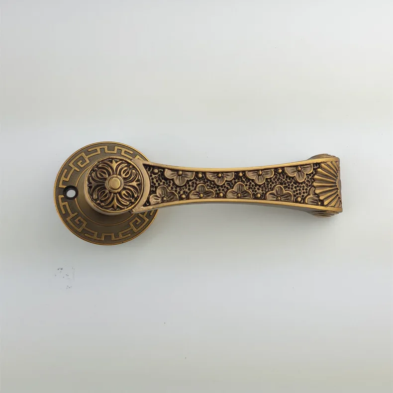 Stylish antique bronze solid aluminum interior door handle Modern home bedroom door lock handle door lock set