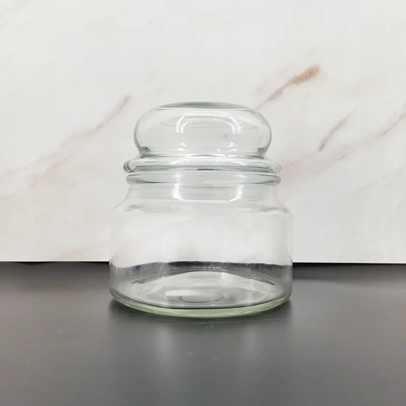 Wholesale Candle Jars 10oz 16oz Yankee Large Capacity Candle Holder Empty Clear Glass Candle Jar Container With Lid