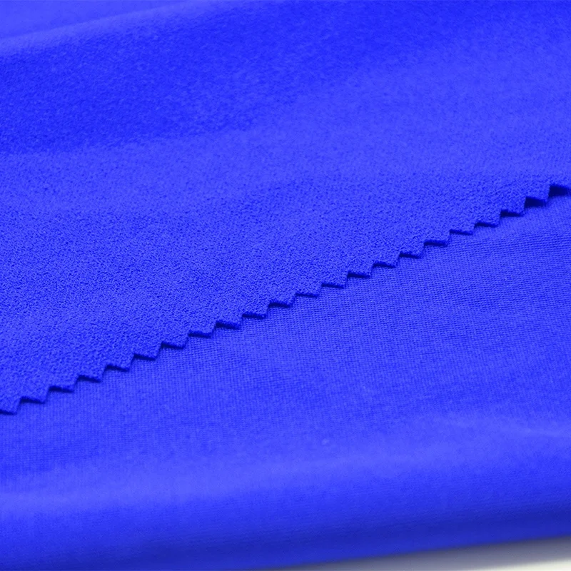 Chunnuo Moss Crepe fabric Twisted 96% Polyester 4% Elastane Twisted Knitting Fabric for dress