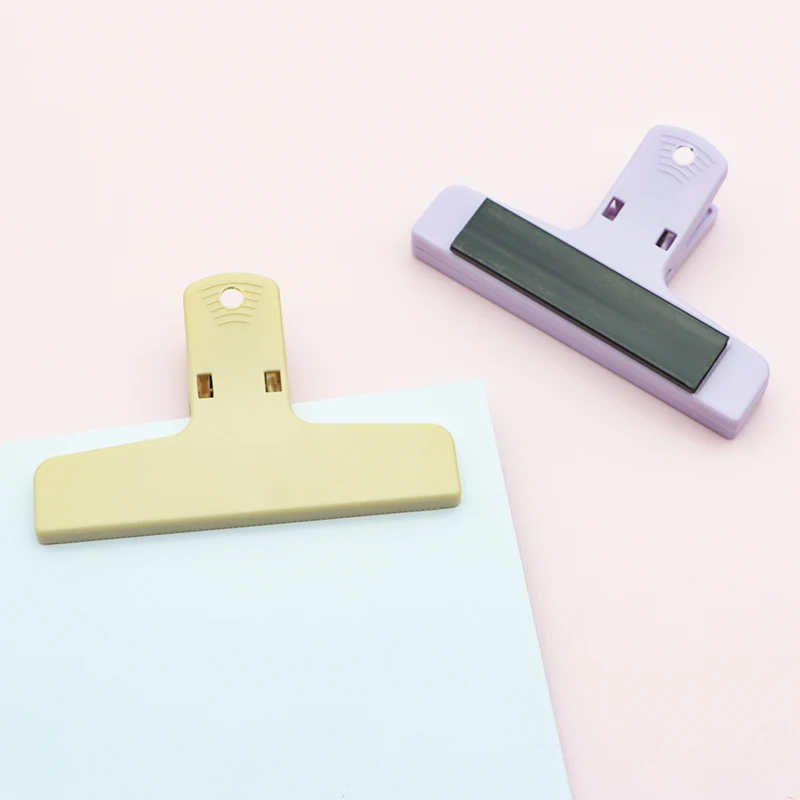 Multifunctional Magnetic Clip Journal Student Stationery Paperclip Plastic Magnetic Binder Clip