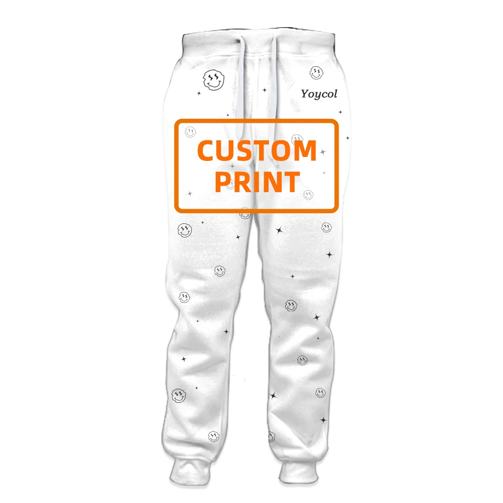 Yoycol Прямая поставка заказной печати унисекс Бохо Пользовательский логотип пот брюки оверсайз джоггеры брюки для мужчин