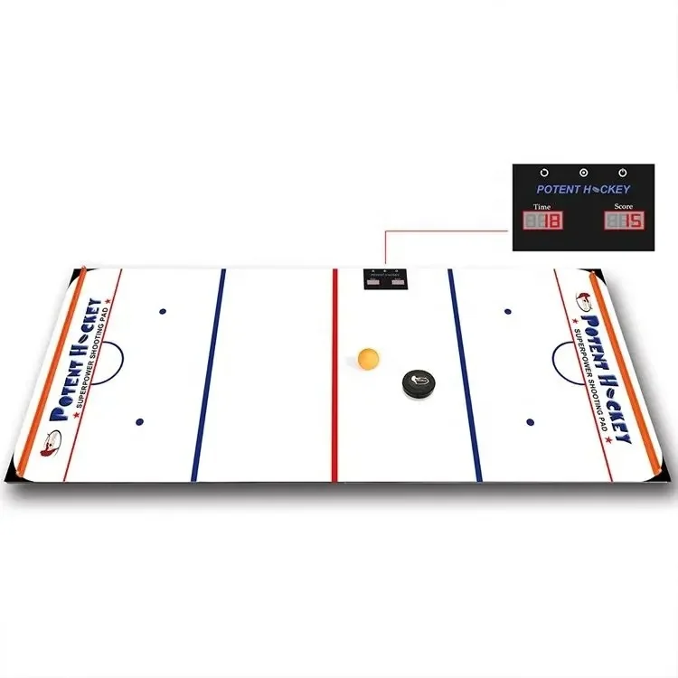 Scored Ice Hockey Control Practice Multi-Game Electronic Puck Shooting Pad Skills Practice Hockey Trainer 4 Games Shooting Pad