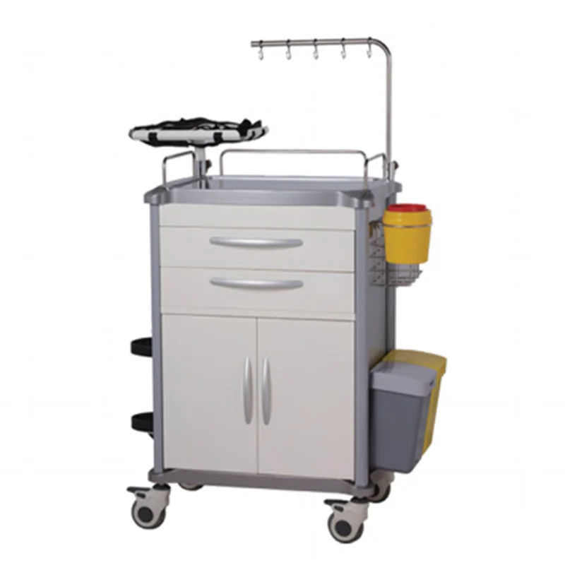 Aluminium 5-Drawer Emergency ABS Trolley Cart with One time use Seal Lock Accept Customization