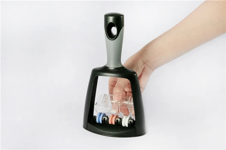 Kitchen Hand hold design knife sharpener Three Stages  ABS ceramic corundum manual knife sharpener