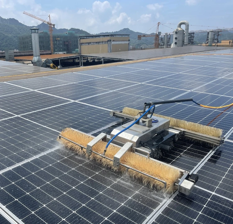 super high technology new solar clean robot clean angle 20 degree wash solar panel machine