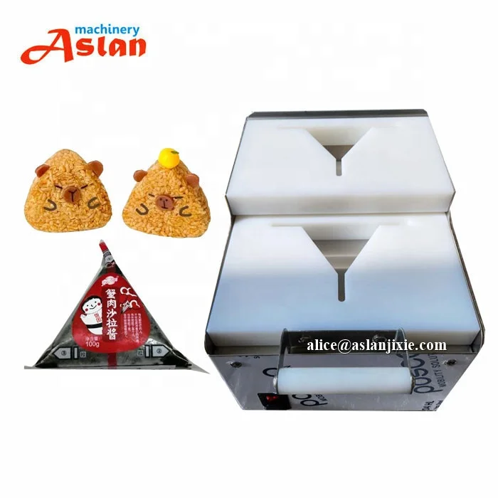 semi automatic triangle onigiri wrapping machine/ manual onigiri packing machine