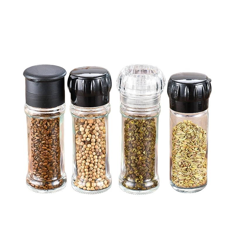 Wholesaler 100ml Manual Salt and Pepper Grinder Salt and Pepper Mill Salt and Pepper Shakers Condiment Grinding Bottle
