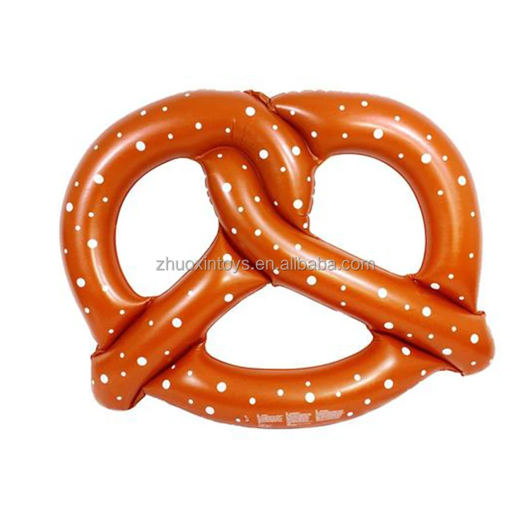 Factory sale chocolate inflatable 3 person bread circle ring water float toys