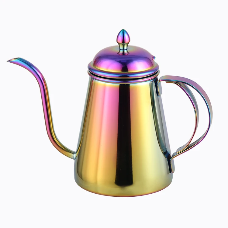 Color Painting 0.6L Stainless Steel  Pour Over Goose Coffee Kettle