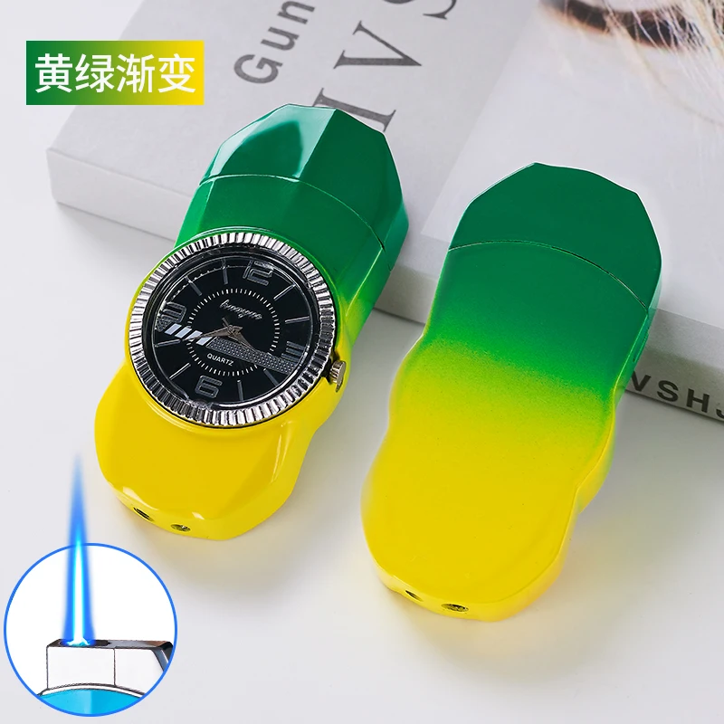2024 Hot Selling Windproof Cigar Cigarette Watch Lighter  Inflated Gasoline Butane Car Lighter Manufacturer