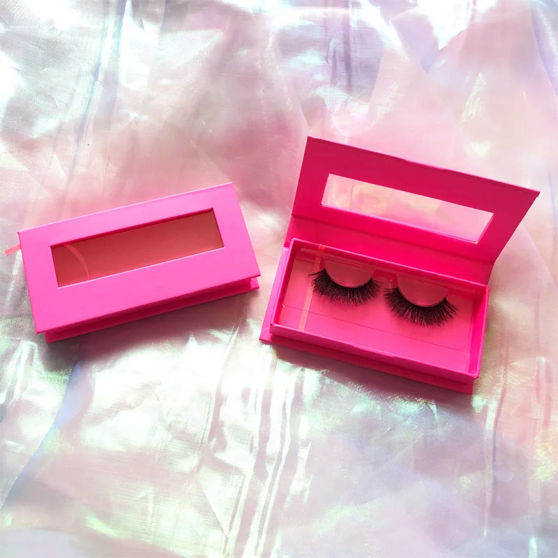 Customized Eyelash Boxes Vendor Packaging Box Eyelash Private Label Pink Magnetic Lash Box