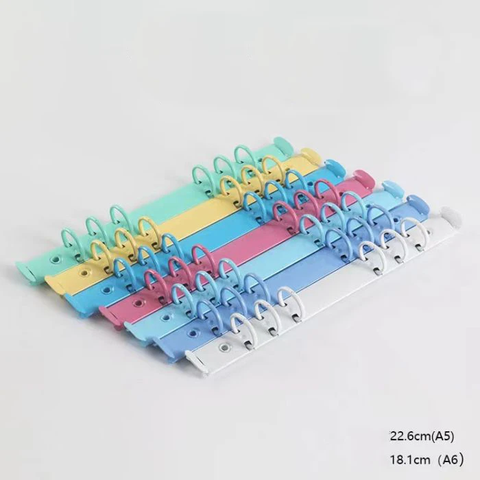 Wholesale Planner A6 A5 6 O Ring Metal Candy Colors Budget Binder Clip Accessories
