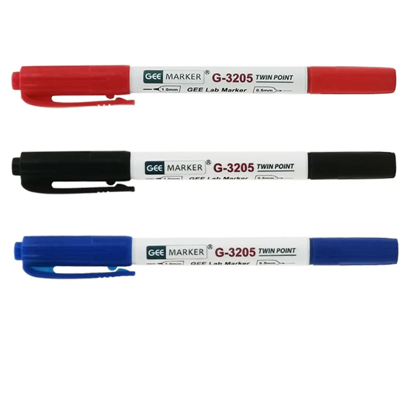 GEE Laboratory Alcohol Resistant Marker Pen G-3205 Oil based Waterproof and Low Temperature Resistant Glass tube Marker