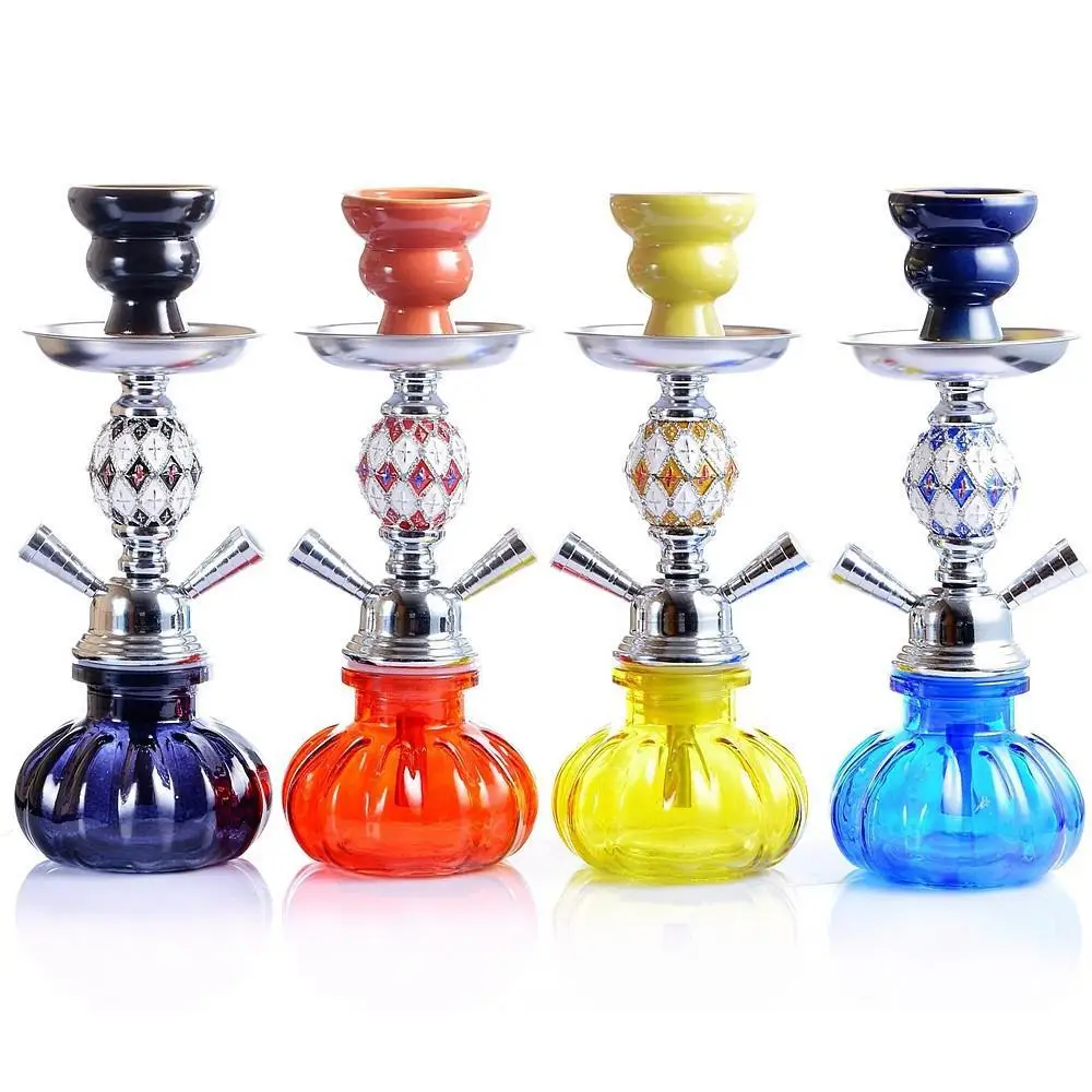 Glass Hookah Hoka With Two Hoses Hookahs Table Exotic Cages Portable Hookah Wholesale Tumbler Sublimation