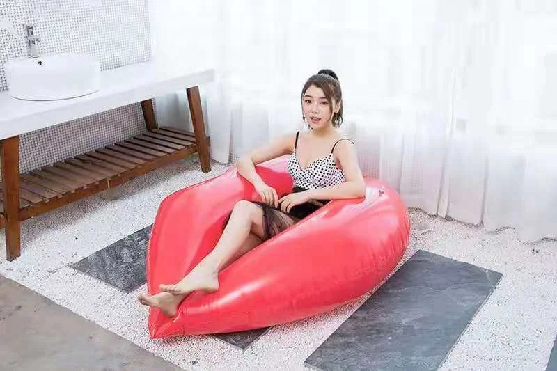 Inflatable Pool Float Lips Mattress Swim Ring Floating Row for Swimming Pool