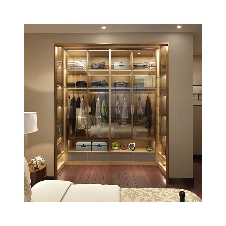 Narrow Smart Bedroom Furniture Wardrobes Wooden Modern