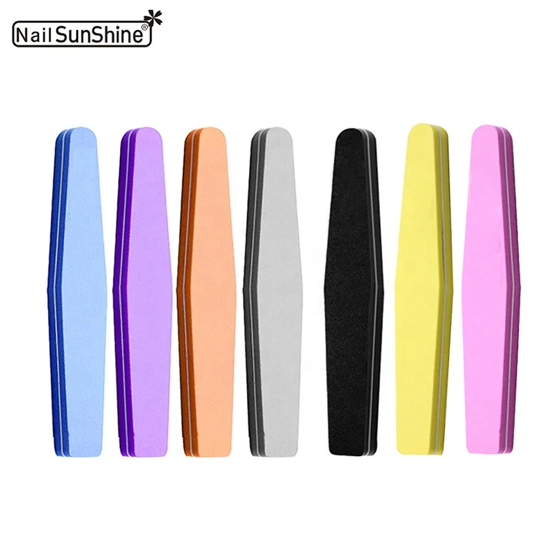 
Korea Japanese Quality Washable 6 colors 100/180 diamond sponge nail buffer sanding nail files sponge 