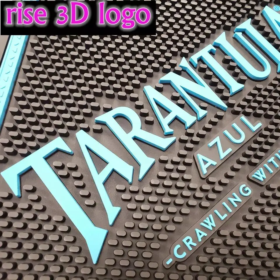 OEM Logo Custom Soft Silicon Rubber Bar Mat Budweiser Bar Counter Mat