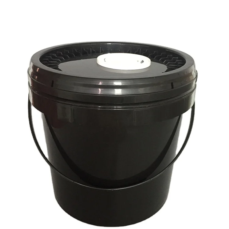 Promotional sale black barrel mould with lid/valve/nozzle custom sale 5kg ink bucket