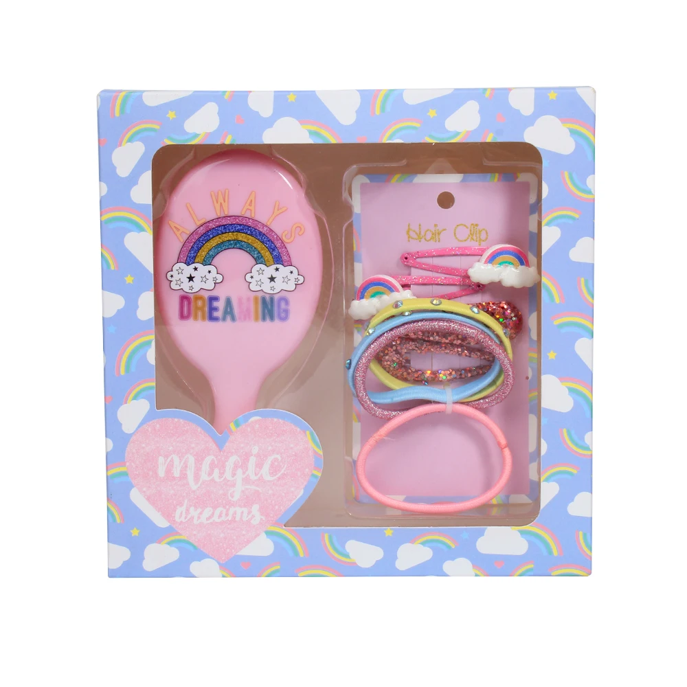 2022 new fashion  hair brush hair clips  with bracelet  accessories set comb hair