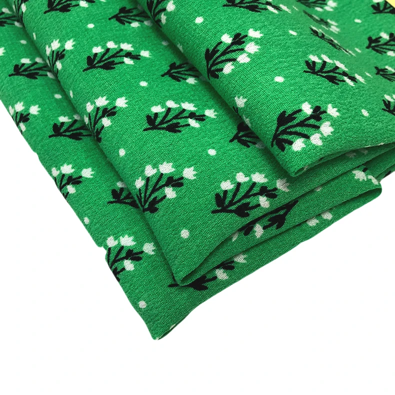 
New arrival women dress fabric woven digital printed viscose rayon crepe 