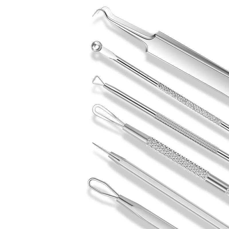 Professional Blackhead Remover Acne Needle Set Stainless Steel Pimples Popper Comedone Extractor Removal Tool for Nose Face Skin