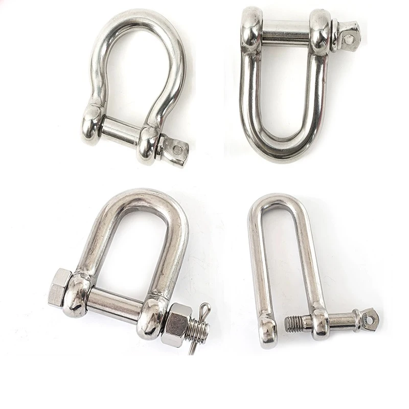 Stainless steel D-shaped shackle lifting shackle with safety bow horseshoe shackle Non standard