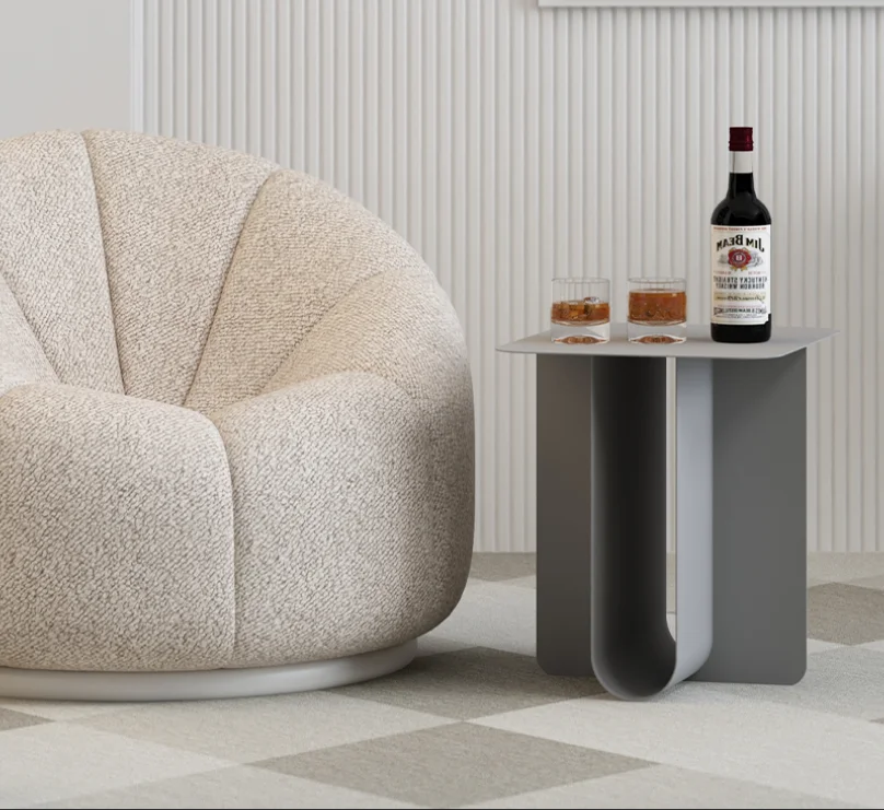 Белые квадратные столы металлические журнальные столики с хранилищем для спальни боковой