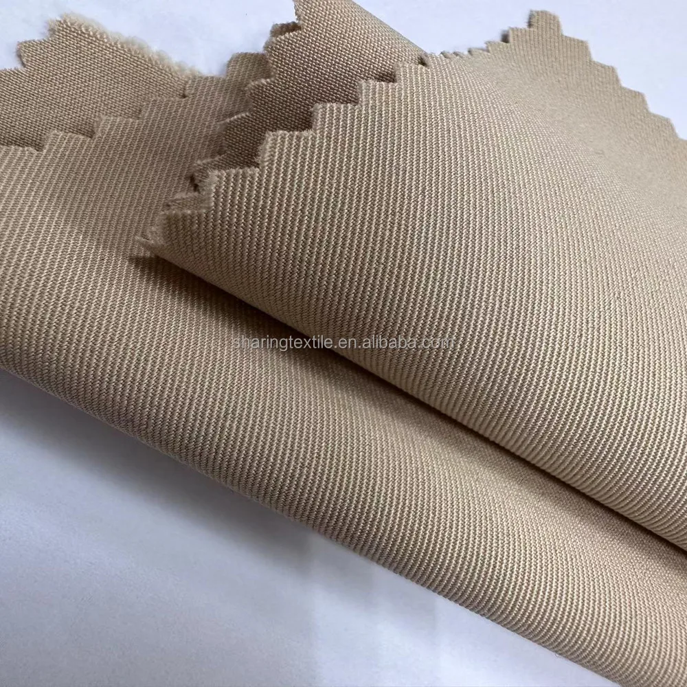 289GSM 200D+40D*200D+40D 2/1 Twill Polyester Warp&Weft Twisted Drape 4 Way Stretch Spandex Leggings Fabric