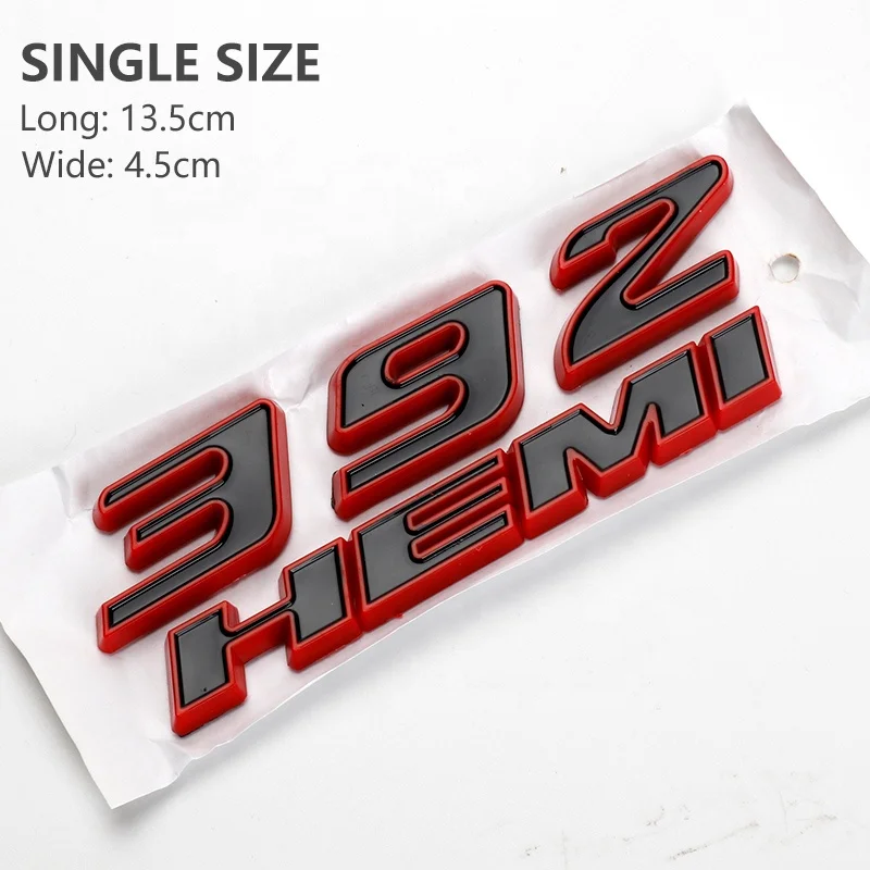 Wholesale car sticker 3DABS 392 HEMI 6.4L HEMI badge logo for Dodge side mudguard car sticker