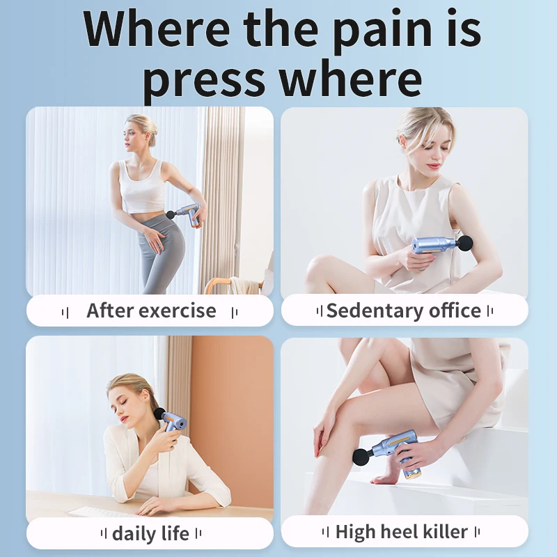 2024 New design colorful massage equipment deep muscle soreness relieve portable fascia mini massage gun