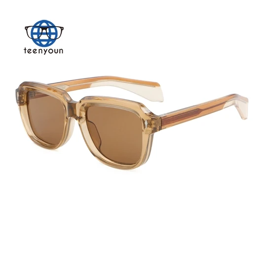 Teenyoun Eco Friendly Men Male Designer Sunglasses Oem Luxury Brand China Ladies Retro Square Sunglasses Wholesale