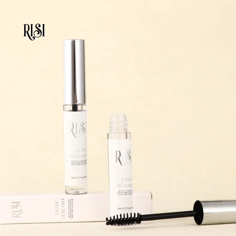 RISI OEM High Quality Mink Lash Coating Sealant Liquid Water Proof Eyelash Glue with Free Logo Design