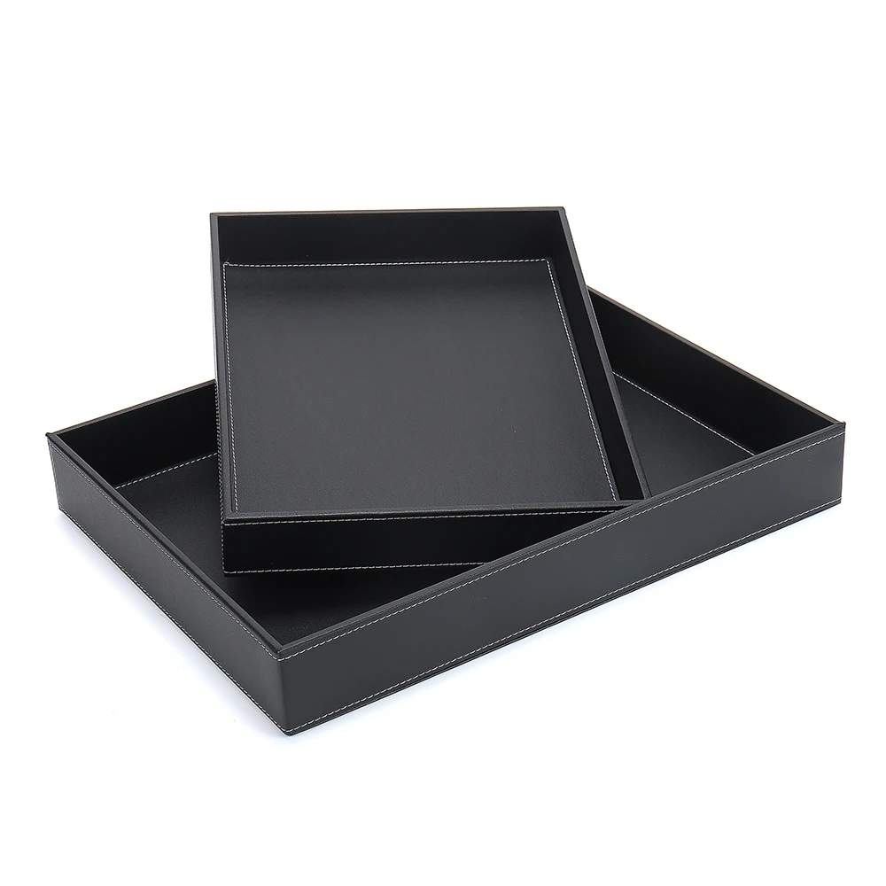 Custom Black Tray Decorative Storage Serving Tray Kitchen Sofa Cosmetic Organizer Jewelry Dish Organizer