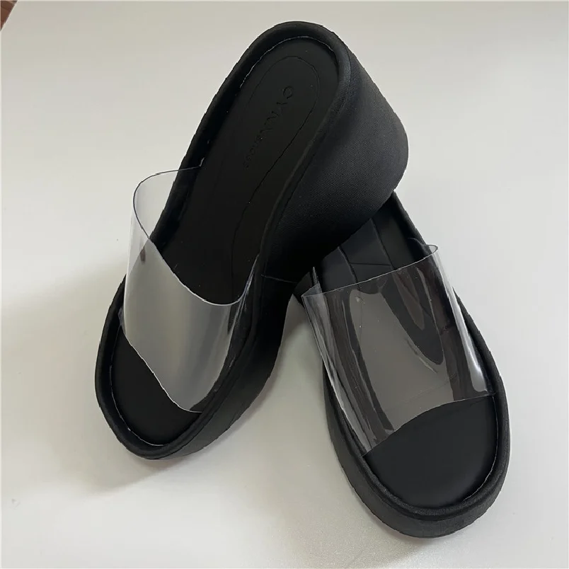 L0428 Fashion Platform Slippers Increased Wedge Heels Women S Sandals 2024