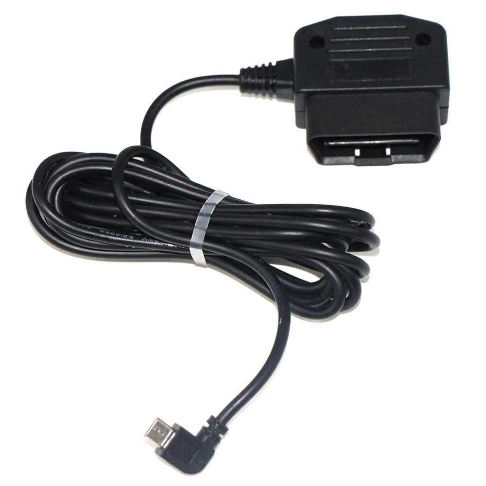 Автомобильный зарядный кабель OBD II OBD2 16pin к USB Micro 10ft 5m для цифровой видеокамеры DVR GPS