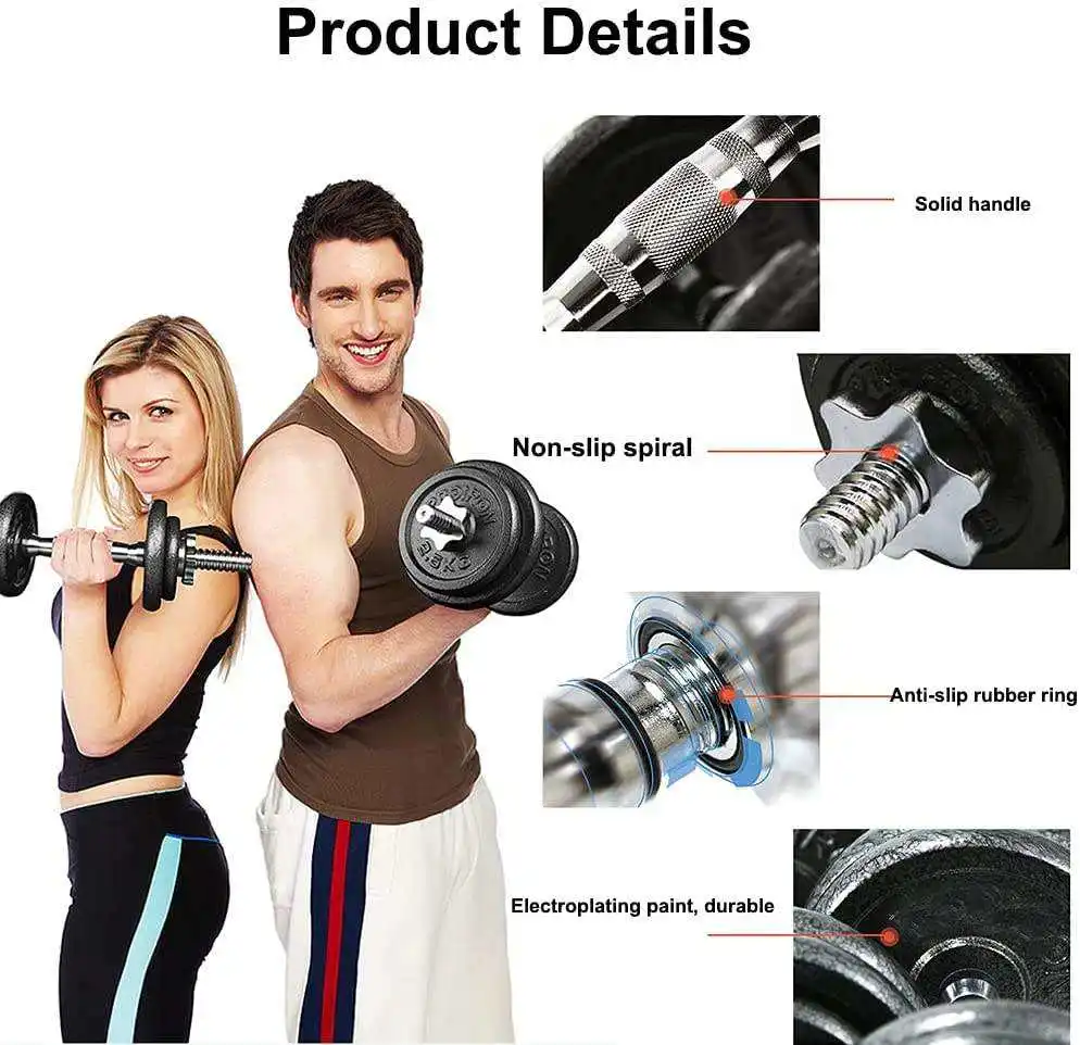 Dumbbell Set Order  Multi Adjustable Home Fitness Gym Equipment Training 10KG Weights Dumbbell Set