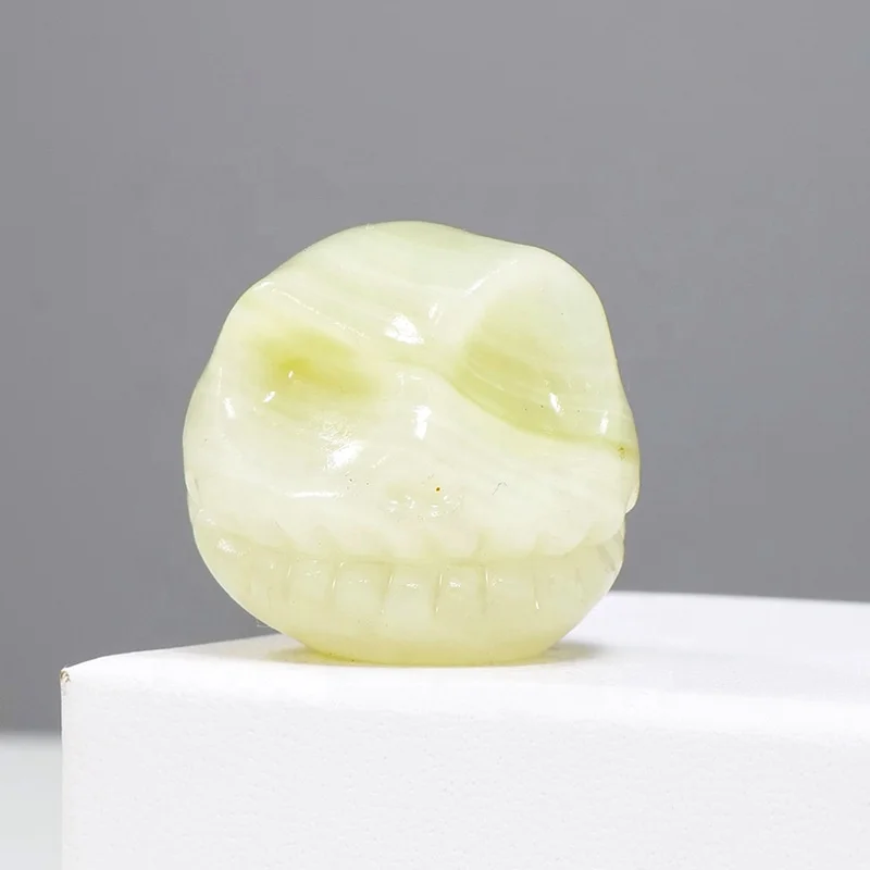 2024 Wholesale Hand Carved Quartz Crystal Skulls Craft Carving Crystal Jack Head Skulls