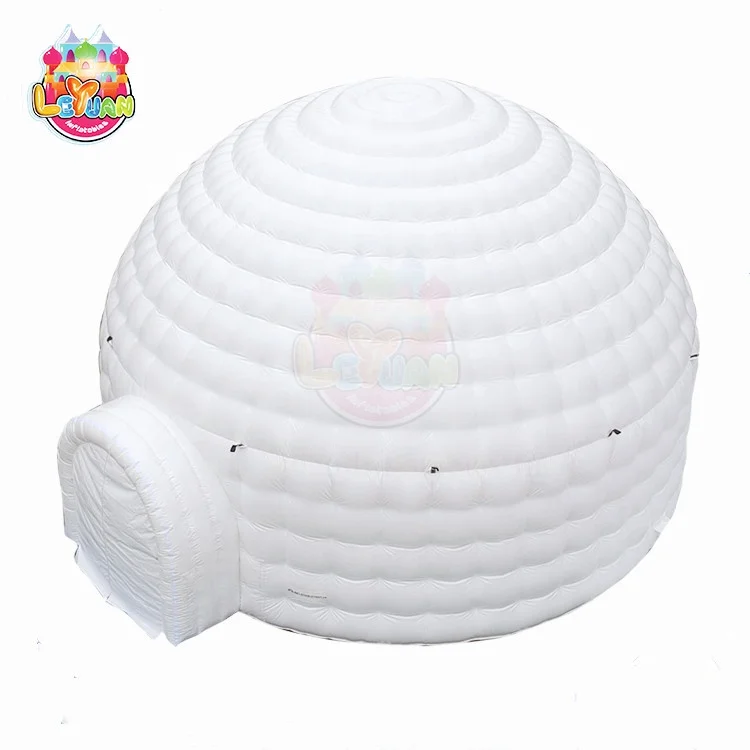 100% Waterproof Constantly Inflatable White Tent Dome With Air Blower