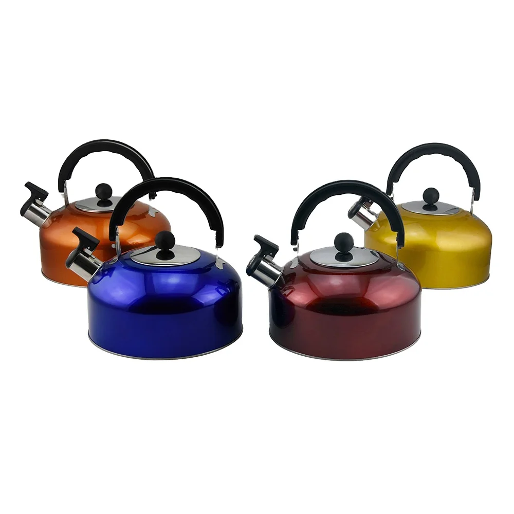 Houseware Colorful Boiling Water Stainless Steel Whistling Kettle for Induction Cooker