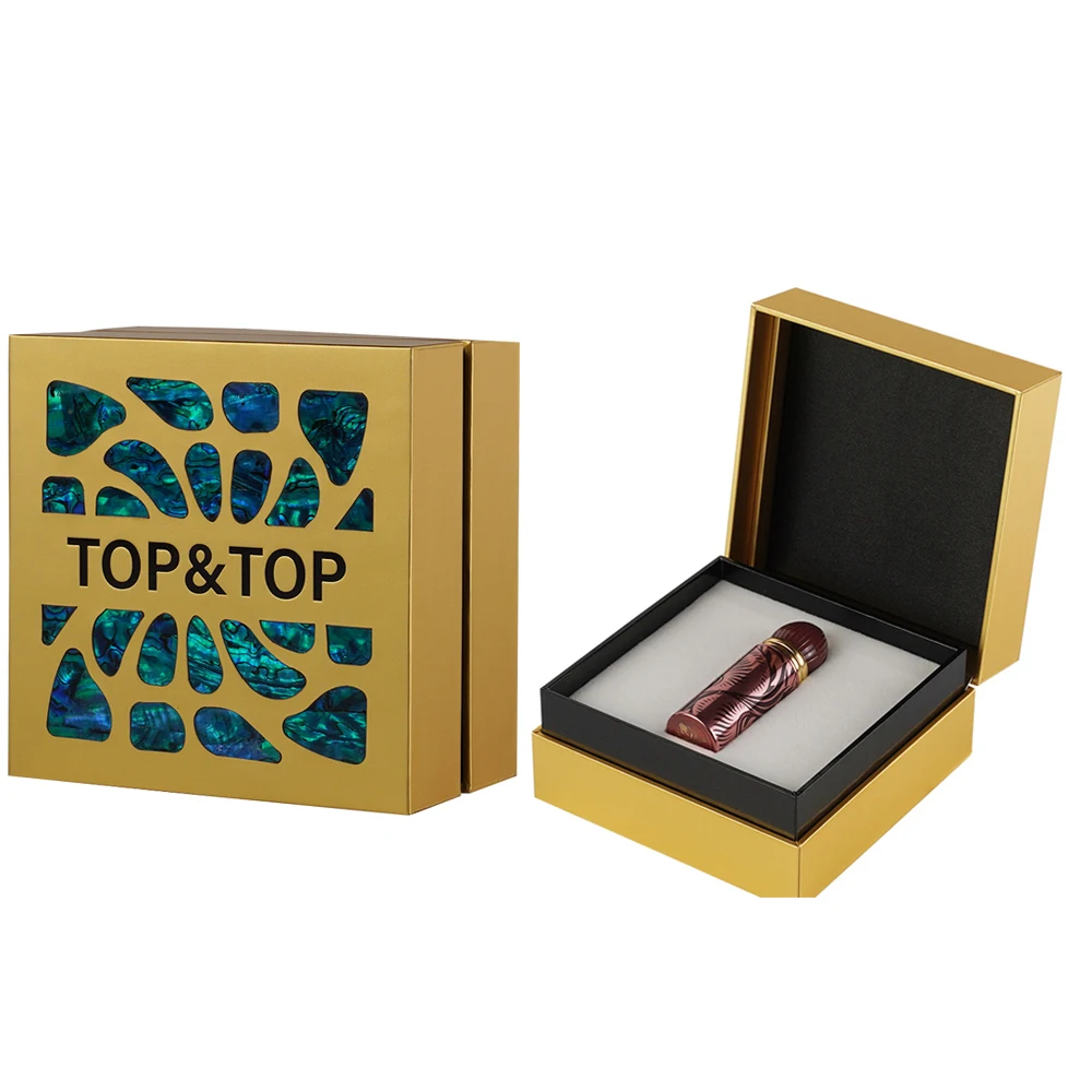 Custom Luxury Perfume Box Square Rigid Cardboard Paper Clamshell Packaging Box for Cosmetic Bottles