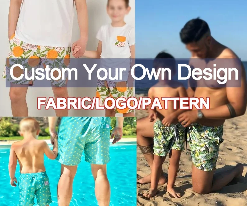 Family Style Double Layer 100% Polyester Mesh Beach Shorts Custom Logo Sublimation Full Print Stripe Mesh Shorts