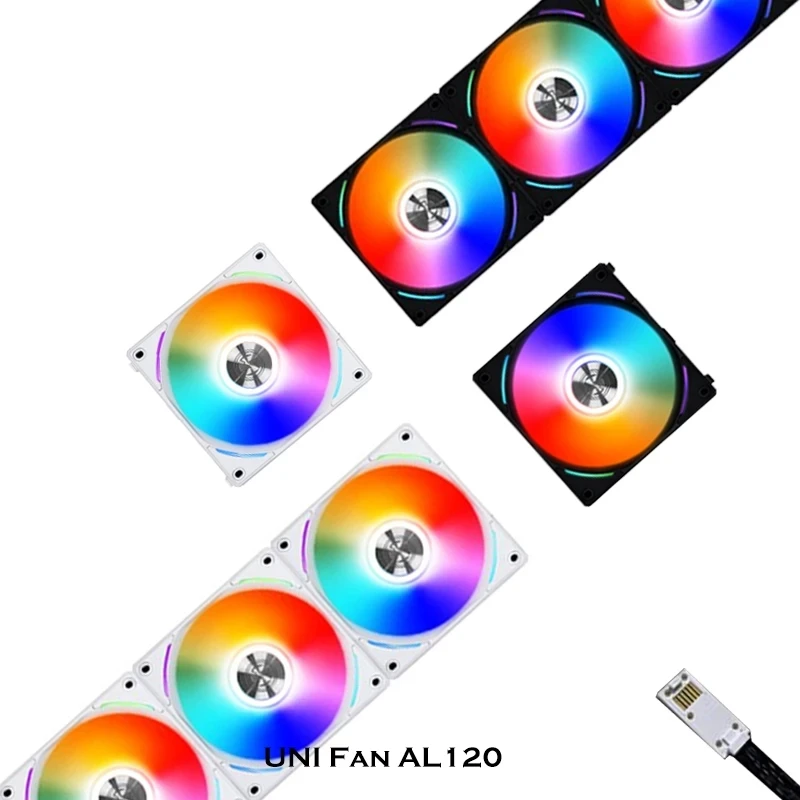 Вентилятор Lian Li UNI AL120 с корпусом ARGB PWM вентилятор RGB без проводов L-образная подключение программное обеспечение маргаритки промышленный класс 2